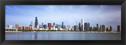 Framed Skyscrapers at the waterfront, Chicago, Cook County, Illinois, USA 2011 Print