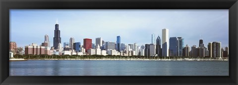 Framed Skyscrapers at the waterfront, Lake Michigan, Chicago, Cook County, Illinois, USA 2011 Print