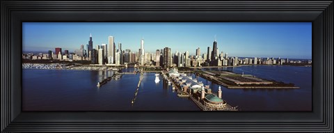 Framed Pier on a lake, Navy Pier, Lake Michigan, Chicago, Cook County, Illinois, USA 2011 Print
