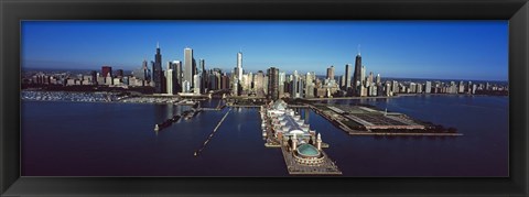 Framed Pier on a lake, Navy Pier, Chicago, Cook County, Illinois, USA 2011 Print