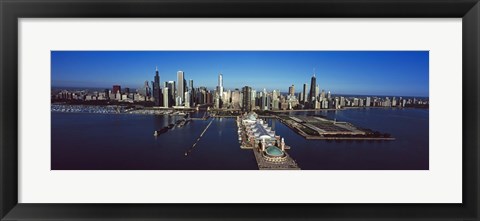 Framed Pier on a lake, Navy Pier, Chicago, Cook County, Illinois, USA 2011 Print