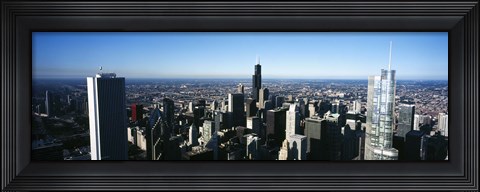 Framed Skyscrapers in a city, Trump Tower, Chicago, Cook County, Illinois, USA 2011 Print