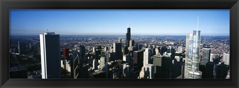 Framed Skyscrapers in a city, Trump Tower, Chicago, Cook County, Illinois, USA 2011 Print