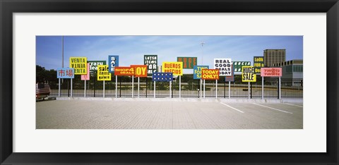 Framed Signs on a street, Maxwell Street, Chicago, Illinois, USA Print