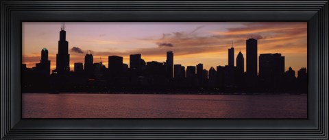 Framed Buildings on the Lake Michigan Waterfront, Chicago, Illinois, USA 2011 Print