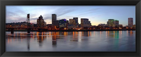 Framed Buildings at the waterfront, Portland, Multnomah County, Oregon Print