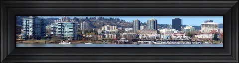 Framed Buildings at the waterfront, Portland, Multnomah County, Oregon, USA 2011 Print