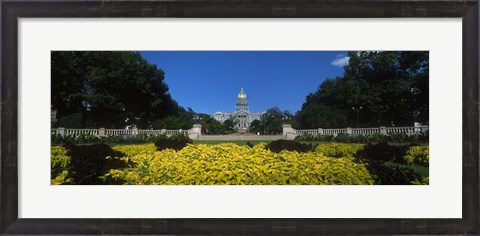 Framed Garden in front of a State Capitol Building, Civic Park Gardens, Denver, Colorado, USA Print