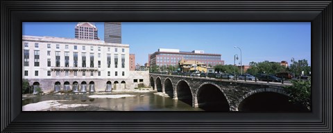 Framed Arch bridge across the Genesee River, Rochester, Monroe County, New York State, USA Print