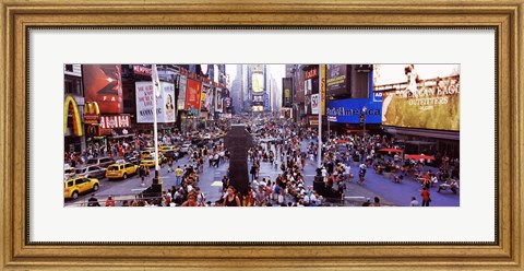 Framed People in a city, Times Square, Manhattan, New York City, New York State, USA Print