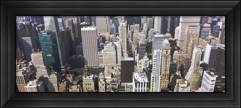 Framed Bryant Park and surrounding buildings, Manhattan, New York City, New York State, USA Print