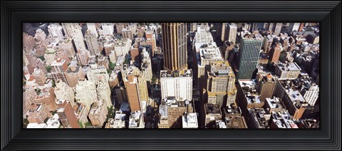 Framed High angle view of buildings in a city, Manhattan, New York City, New York State, USA Print