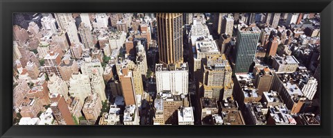 Framed High angle view of buildings in a city, Manhattan, New York City, New York State, USA Print