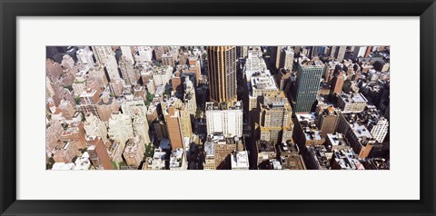 Framed High angle view of buildings in a city, Manhattan, New York City, New York State, USA Print