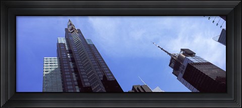 Framed Low angle view of skyscrapers in a city, New York City, New York State, USA 2011 Print