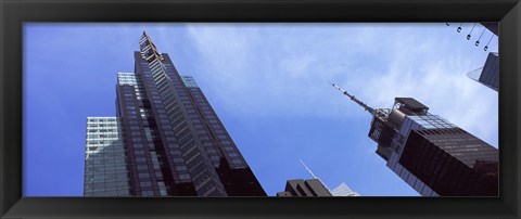 Framed Low angle view of skyscrapers in a city, New York City, New York State, USA 2011 Print