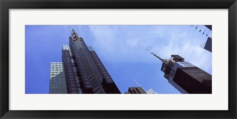 Framed Low angle view of skyscrapers in a city, New York City, New York State, USA 2011 Print