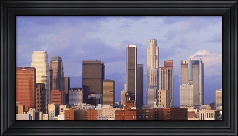 Framed Los Angeles skyline, Los Angeles County, California, USA Print