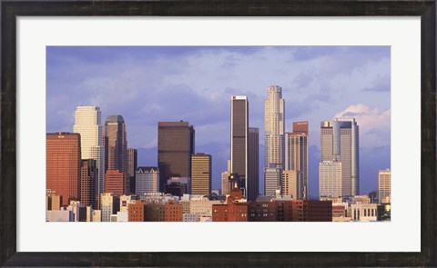 Framed Los Angeles skyline, Los Angeles County, California, USA Print