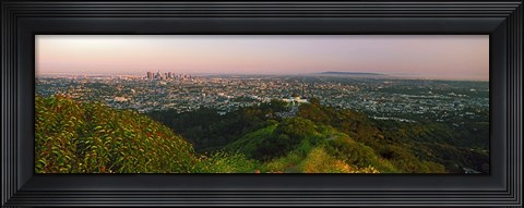 Framed Cityscape, Santa Monica, City of Los Angeles, Los Angeles County, California, USA Print
