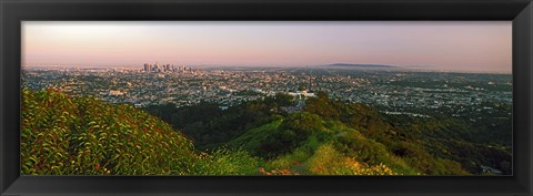 Framed Cityscape, Santa Monica, City of Los Angeles, Los Angeles County, California, USA Print