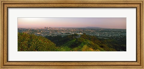 Framed Cityscape, Santa Monica, City of Los Angeles, Los Angeles County, California, USA Print