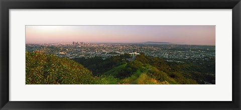 Framed Cityscape, Santa Monica, City of Los Angeles, Los Angeles County, California, USA Print