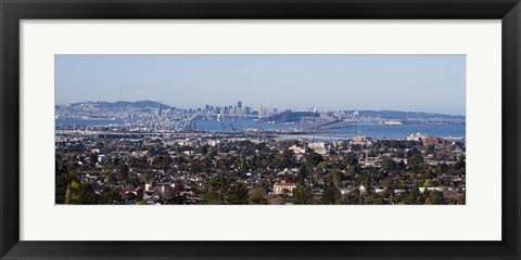 Framed Oakland, San Francisco Bay, San Francisco, California Print