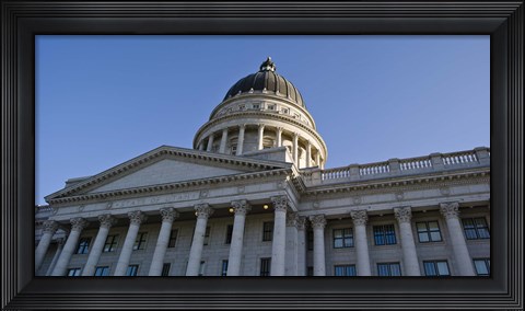 Framed Low angle view of the Utah State Capitol Building, Salt Lake City, Utah Print