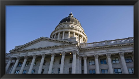 Framed Low angle view of the Utah State Capitol Building, Salt Lake City, Utah Print