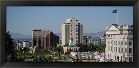 Framed Utah State Capitol Building, Salt Lake City Council Hall, Salt Lake City, Utah, USA Print