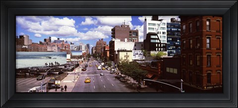 Framed High angle view of buildings along 10th Avenue, New York City, New York State, USA Print