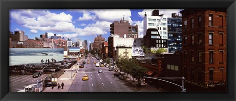 Framed High angle view of buildings along 10th Avenue, New York City, New York State, USA Print