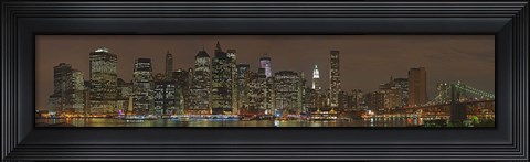 Framed Skyscrapers in Lower Manhattan at Night 2011 Print
