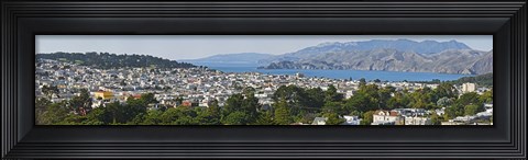 Framed High angle view of a city, Richmond District, Lincoln Park, San Francisco, California, USA Print