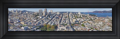Framed High angle view of San Francisco, California Print