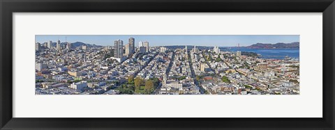 Framed High angle view of San Francisco, California Print