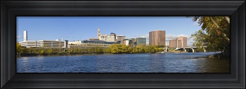 Framed Buildings at the waterfront, Connecticut River, Hartford, Connecticut, USA 2011 Print