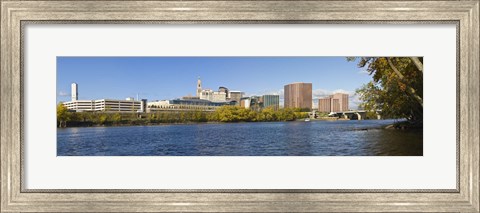 Framed Buildings at the waterfront, Connecticut River, Hartford, Connecticut, USA 2011 Print