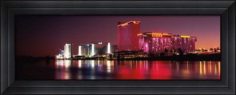 Framed Casinos at the waterfront, Laughlin, Nevada Print