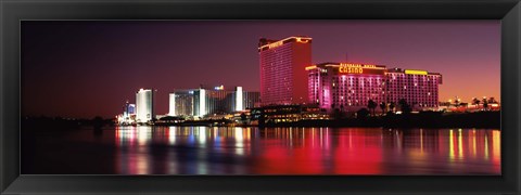 Framed Casinos at the waterfront, Laughlin, Nevada Print