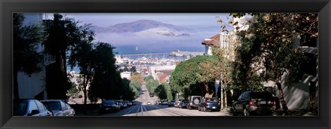 Framed Street scene, San Francisco, California, USA Print