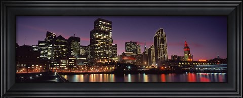 Framed Buildings on the San Francisco at Night, California, USA Print