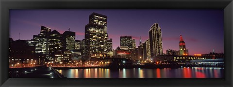 Framed Buildings on the San Francisco at Night, California, USA Print