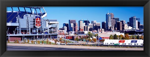 Framed Stadium in a city, Sports Authority Field at Mile High, Denver, Denver County, Colorado Print