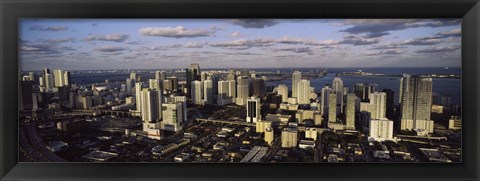 Framed Clouds over the city skyline, Miami, Florida Print