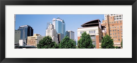 Framed Low angle view of skyline, Kansas City, Missouri, USA Print