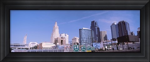 Framed Low angle view of downtown Kansas City Print