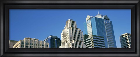 Framed Close up of buildings in Downtown Kansas City, Missouri Print