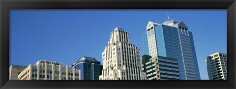 Framed Close up of buildings in Downtown Kansas City, Missouri Print
